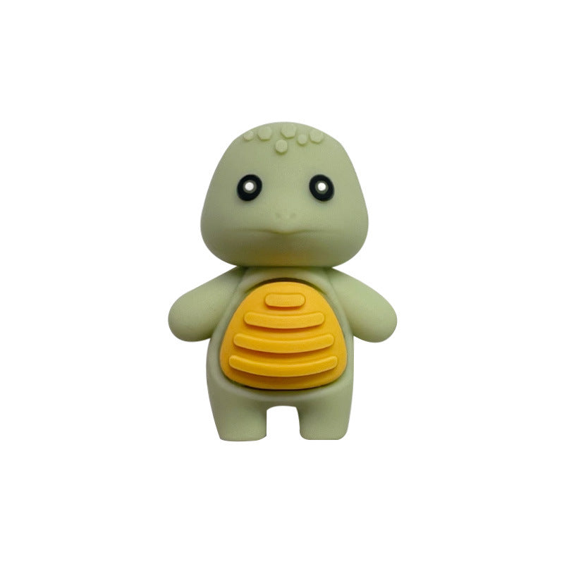 Wholesale 20pcs 3D three-dimensional silicone molar gum beads beaded pen turtle loose beads jewelry